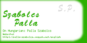 szabolcs palla business card